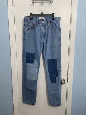 Levi's 502 Carpenter Jeans Size 29 High Rise Patchwork Grunge Skater Baggy
